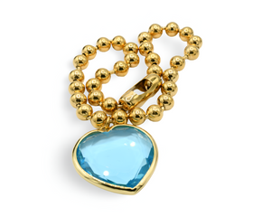 Aquamarine  Ball Chain Necklace