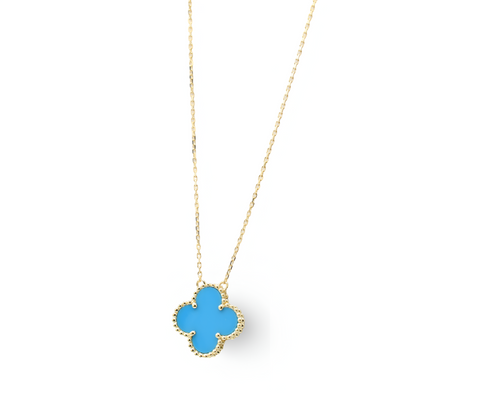 Turquoise Charm Necklace ( Oro 10K )