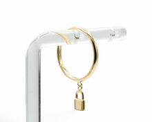 Load image into Gallery viewer, Hanging Mini Lock Ring ( Oro 10K )