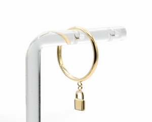 Hanging Mini Lock Ring ( Oro 10K )