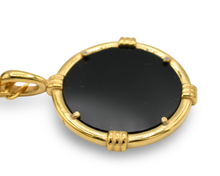 Load image into Gallery viewer, Black Medallion Necklace