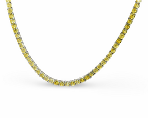 Yellow Tennis Choker Plata