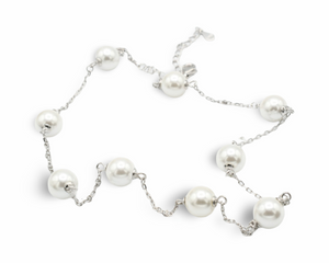 Saily Pearl Choker Plata