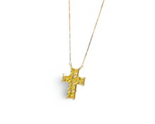 Load image into Gallery viewer, Square Cross Necklace Oro 10K