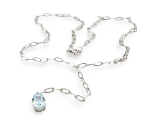 Aqua Necklace Plata