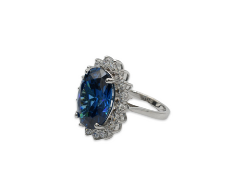 Princess Sapphire Ring / Anillo Plata 925