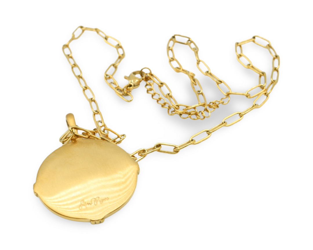 Black Medallion Necklace