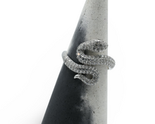 Load image into Gallery viewer, Silver Snake Ring Anillo Plata