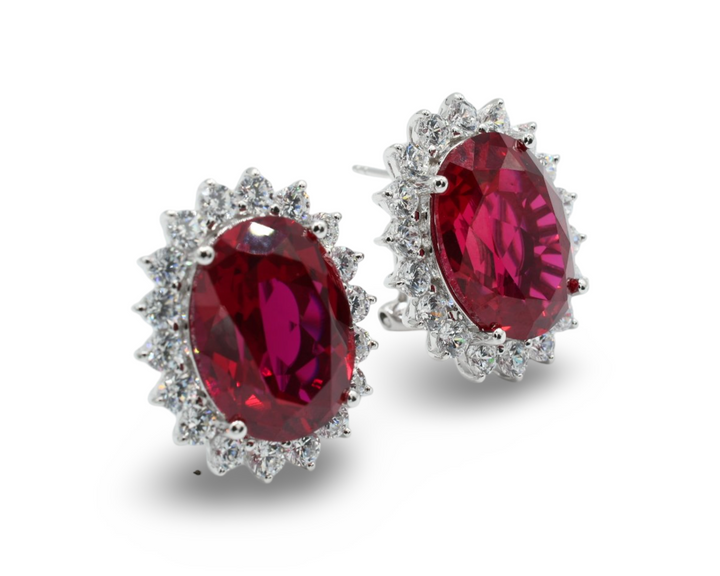 Princess Red Earrings Plata 925