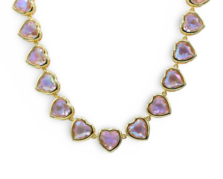 Eternal Pink Heart Choker