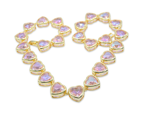 Eternal Pink Heart Choker