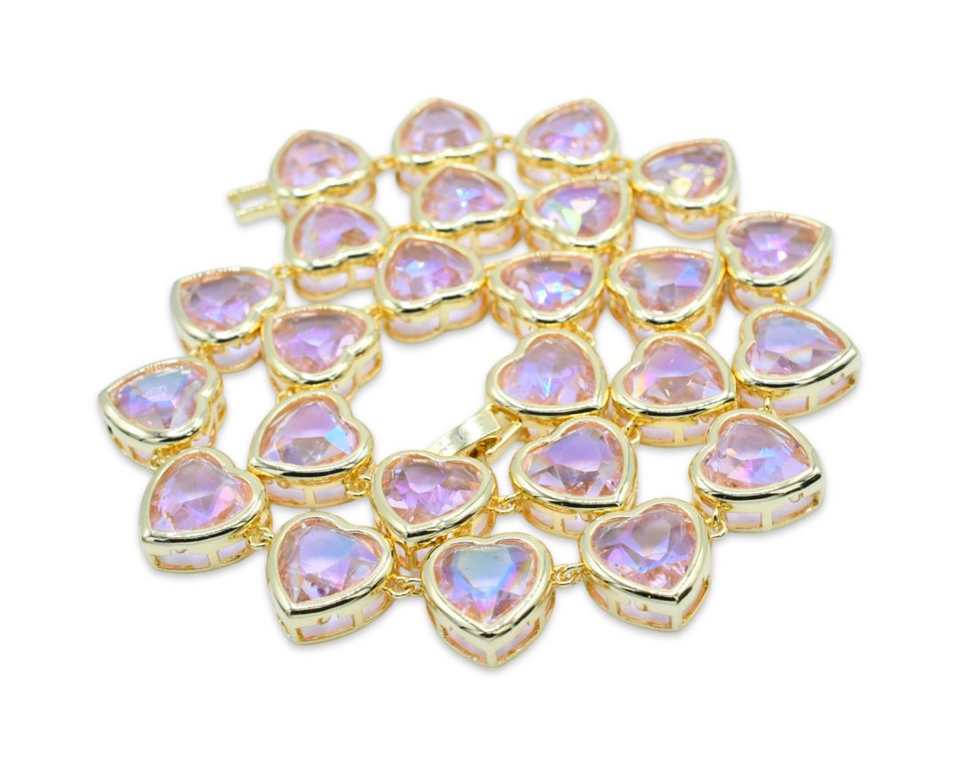 Eternal Pink Heart Choker