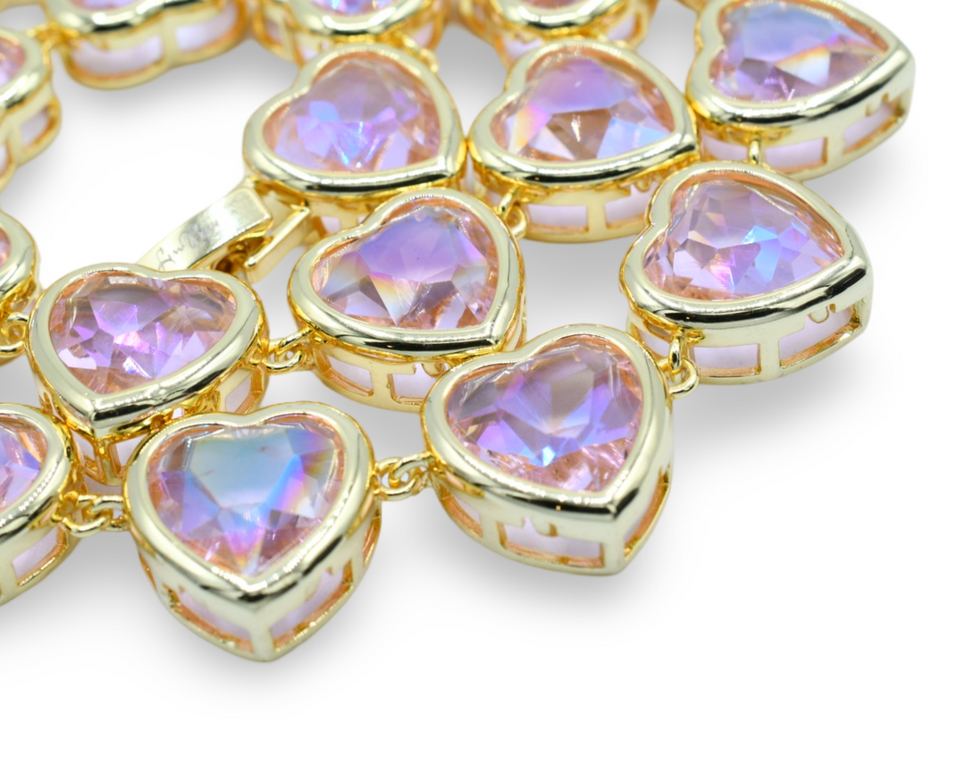 Eternal Pink Heart Choker