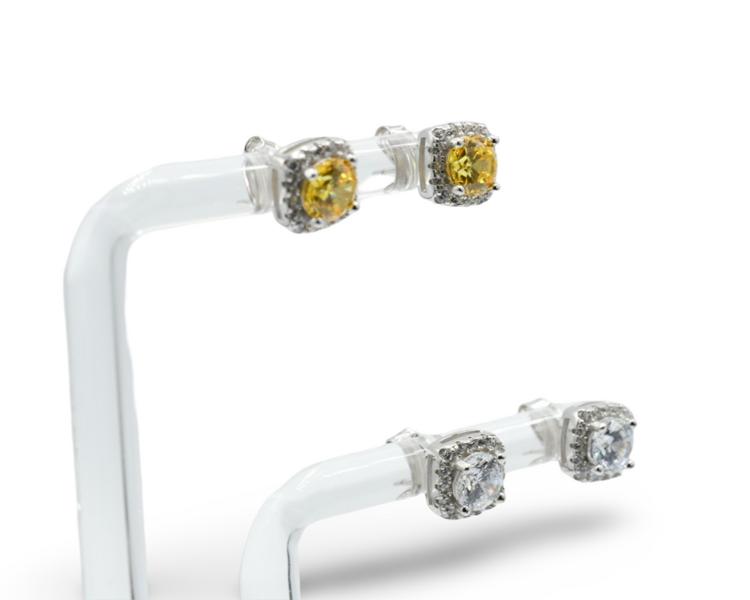 Mini square Earrings ( Plata 925 )