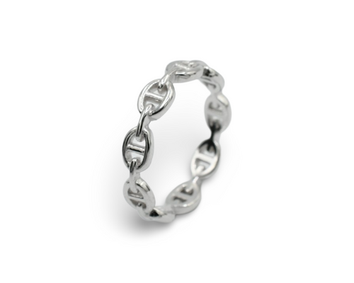 Chain Link Ring Anillo Plata 925