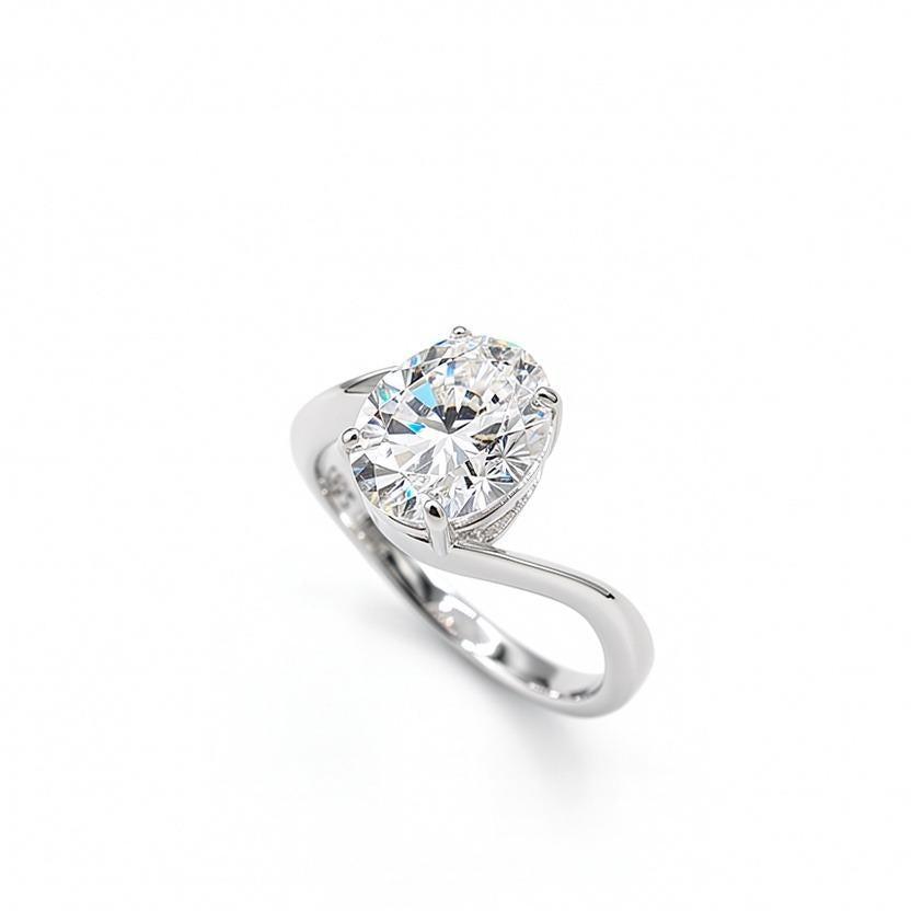 Serena Moissanite Ring Sterling Silver 925