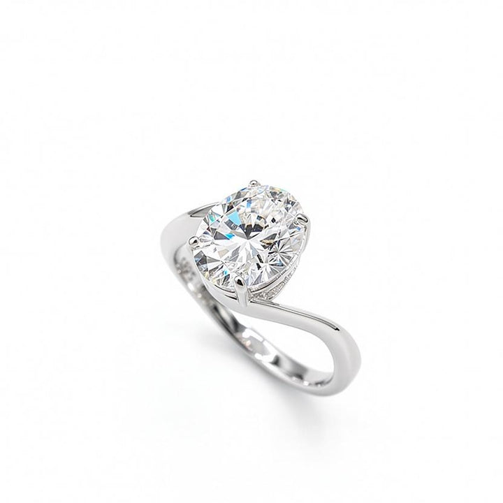 Serena Moissanite Ring Sterling Silver 925