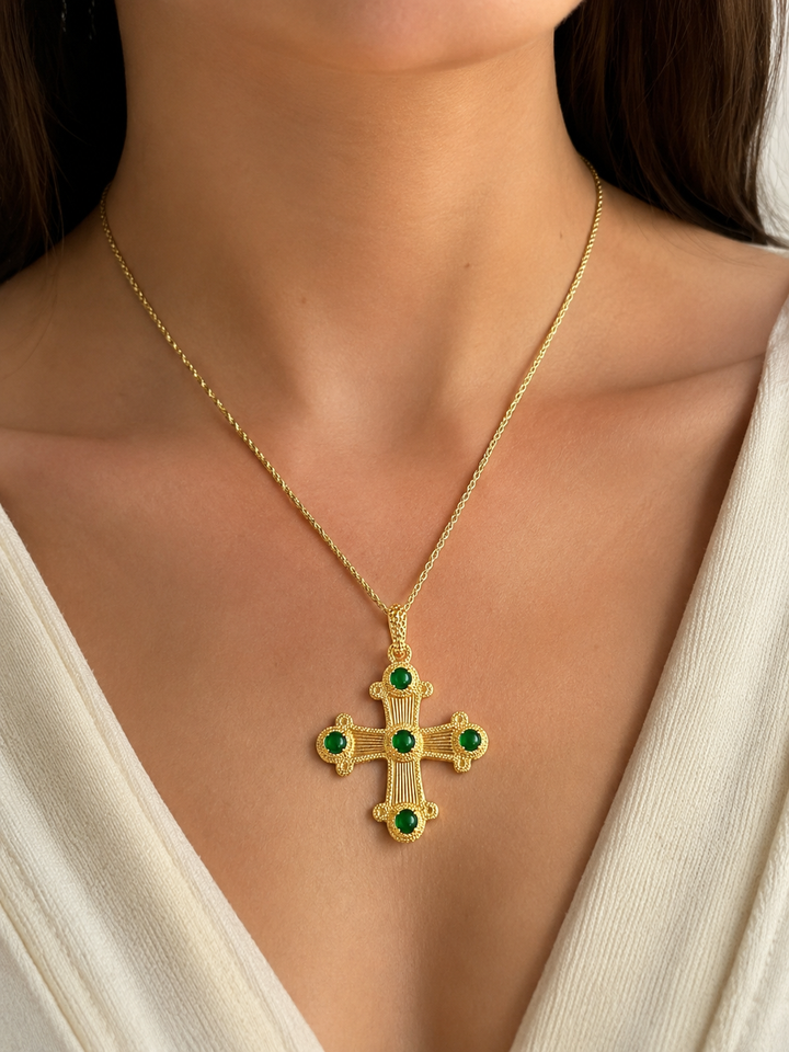 Green Cross Pendant