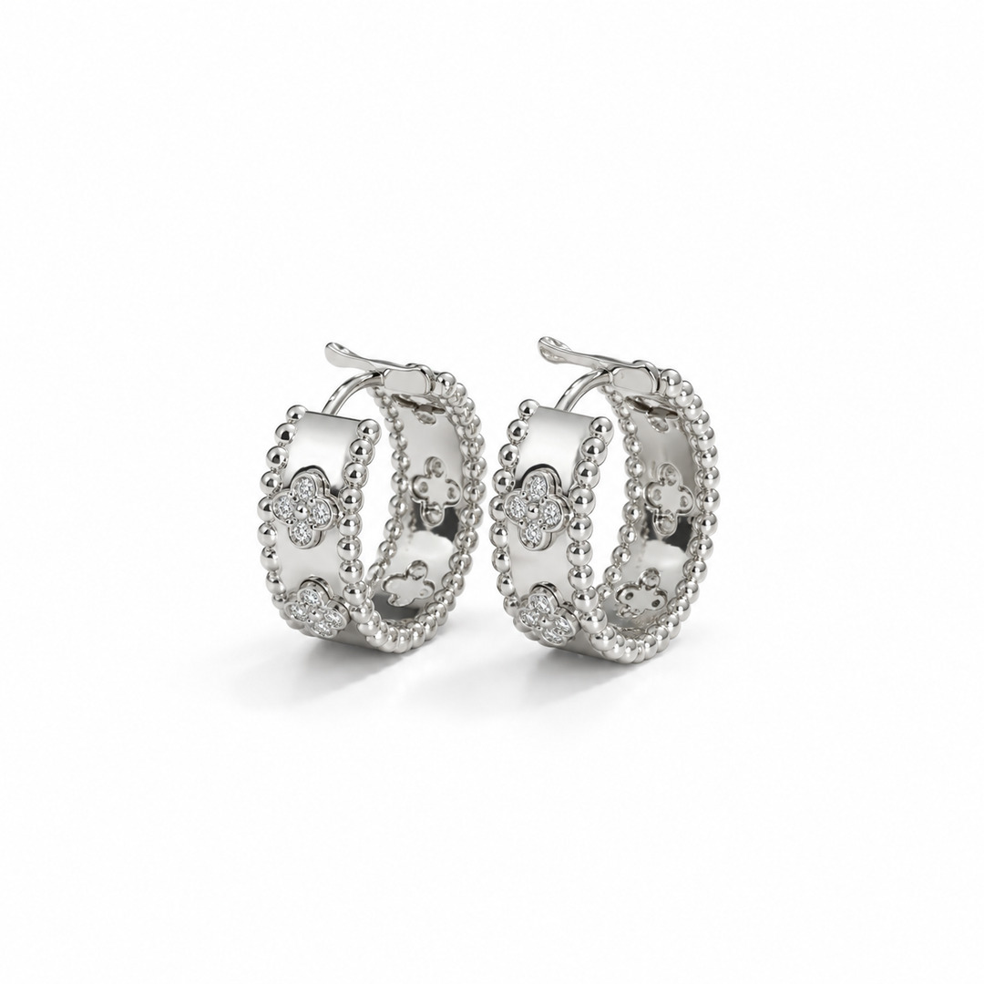 Silver Flower earrings