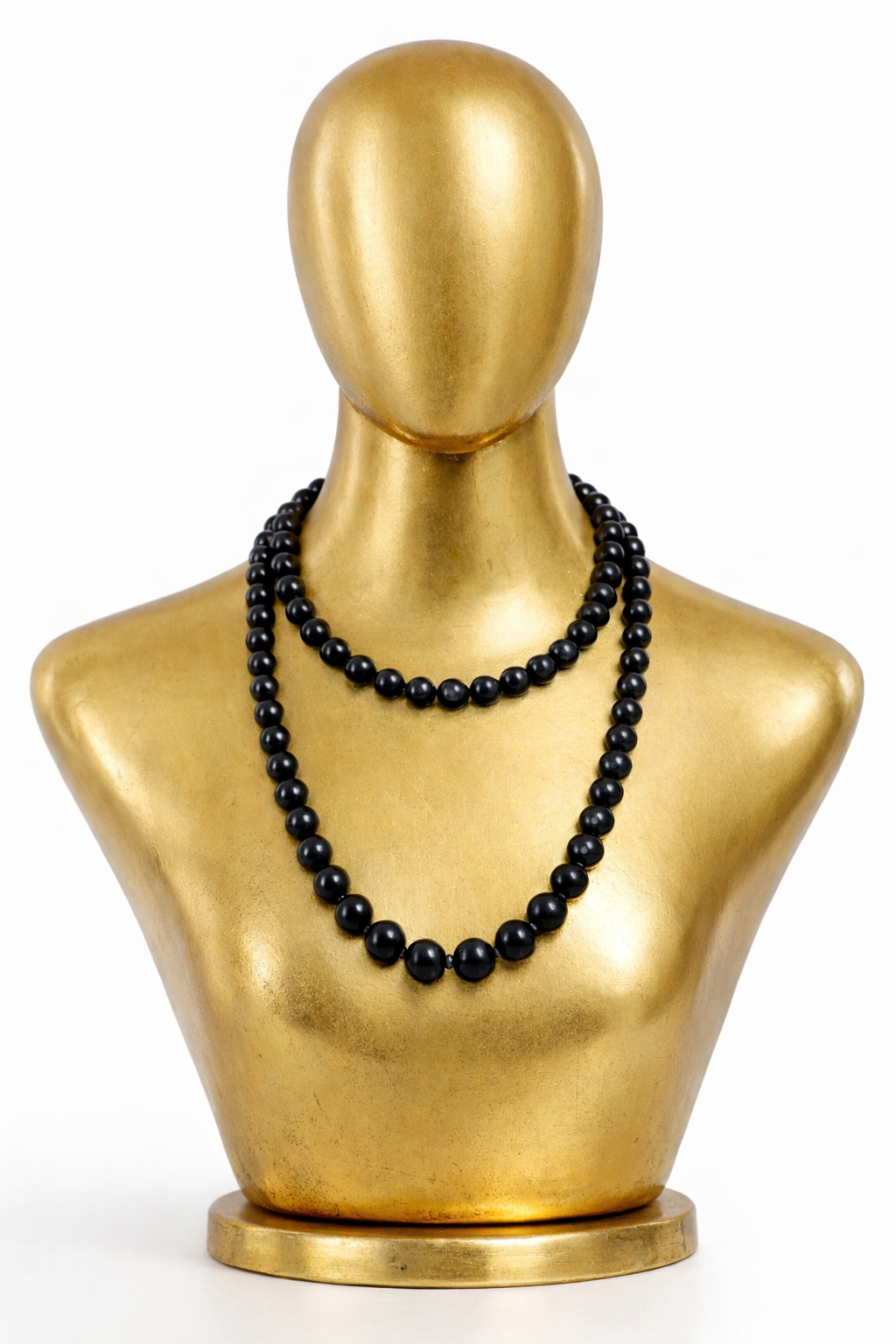 Long Black Agate Necklace