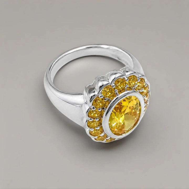 Yellow Soleil Ring Sterling Silver 925