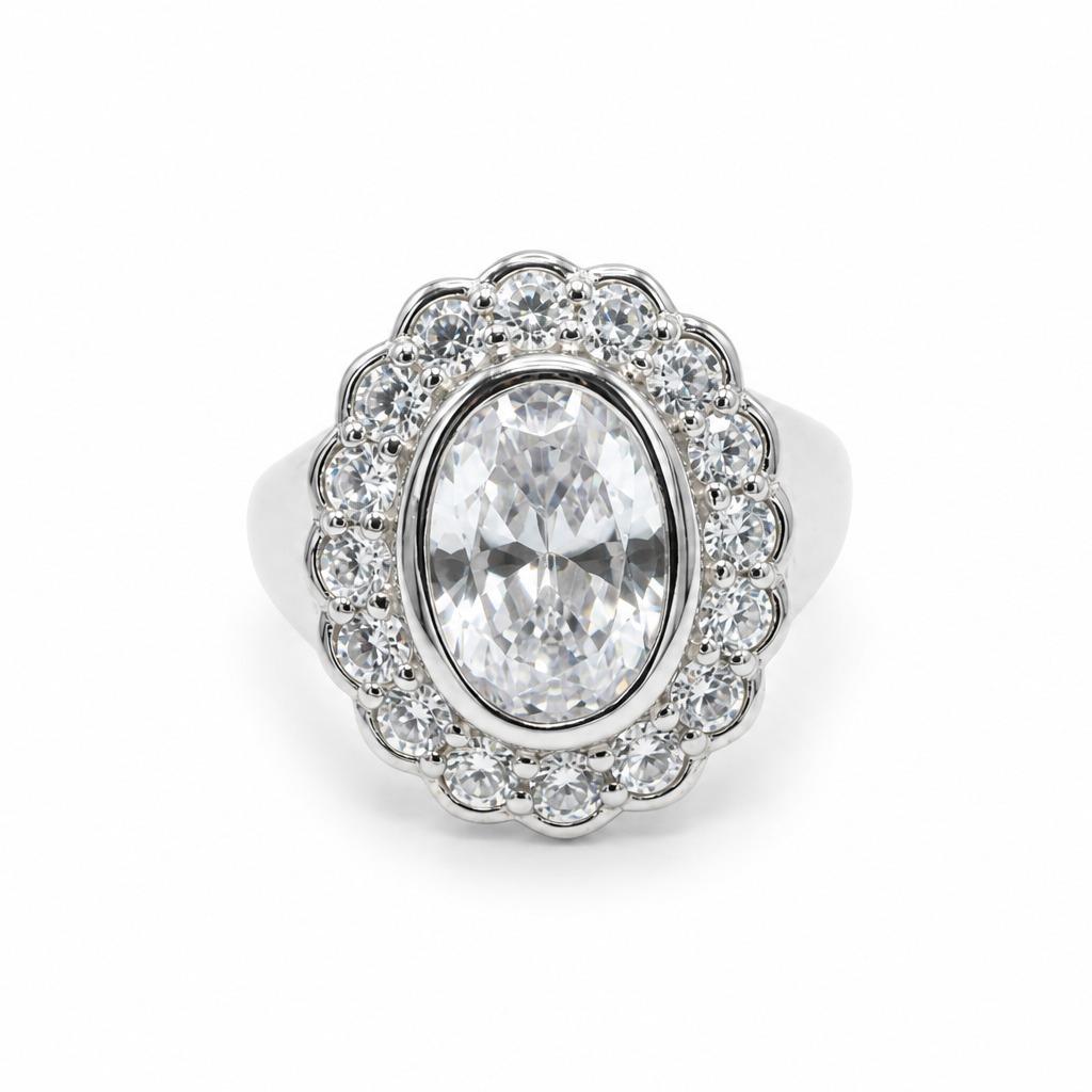 Clear Soleil Ring Sterling Silver 925