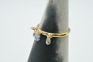 3 Stone Ring / Anillo Oro 10K