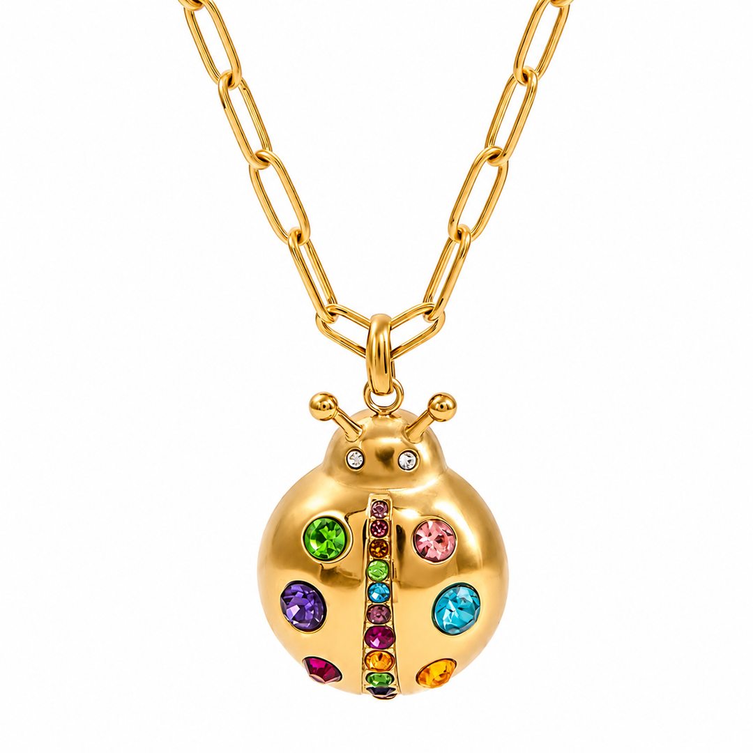 Colorful Lady Bug necklace