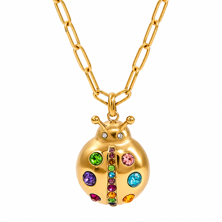 Colorful Lady Bug necklace