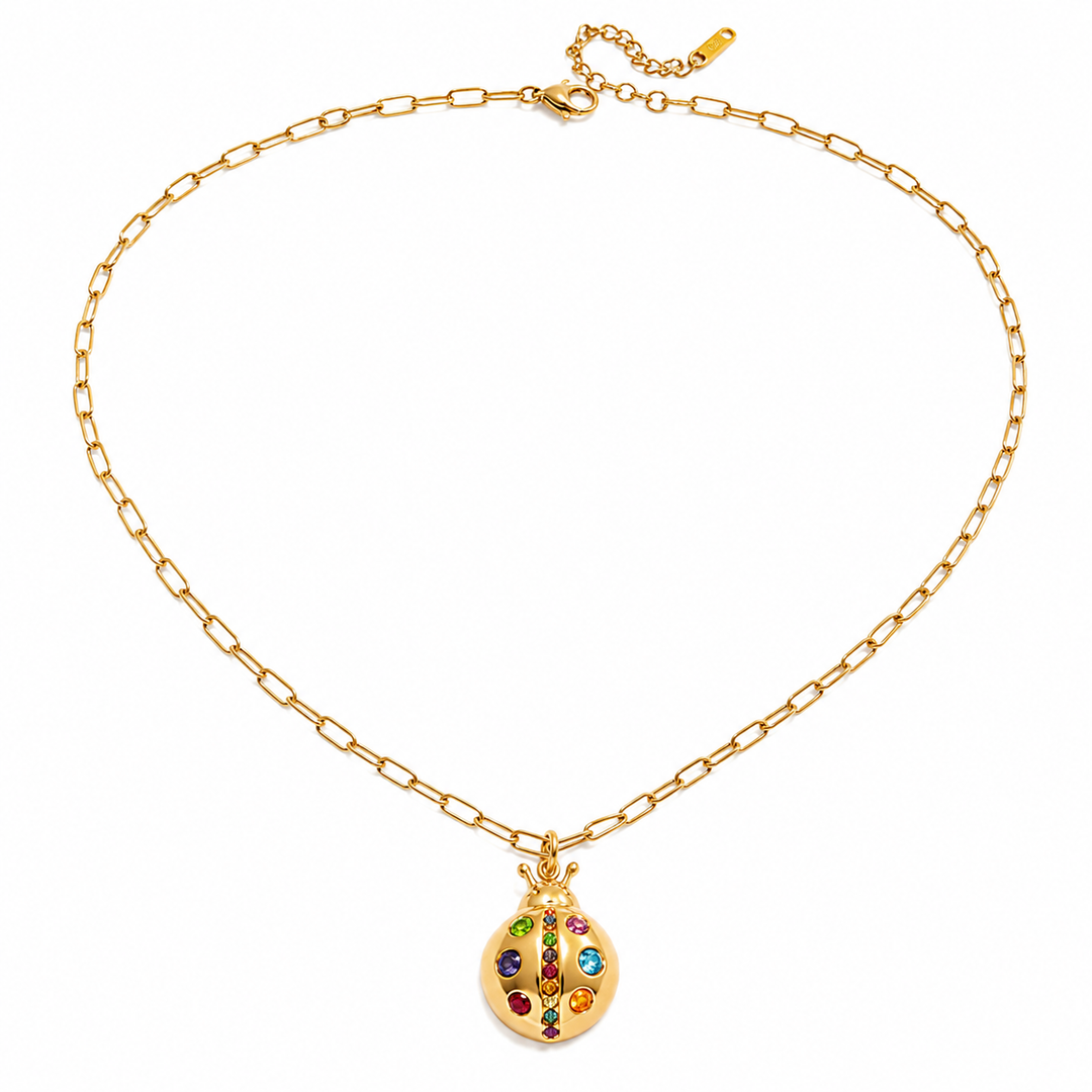 Colorful Lady Bug necklace