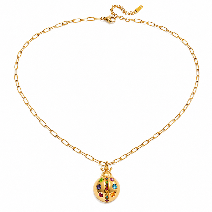Colorful Lady Bug necklace