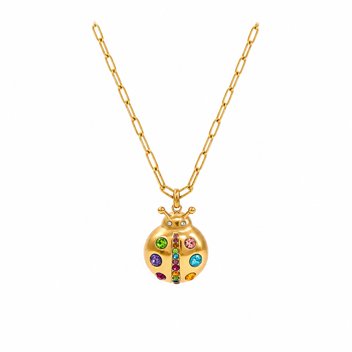 Colorful Lady Bug necklace