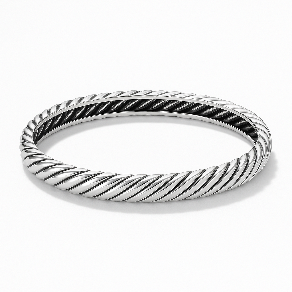 Cable Bangle 925 SS (plata)