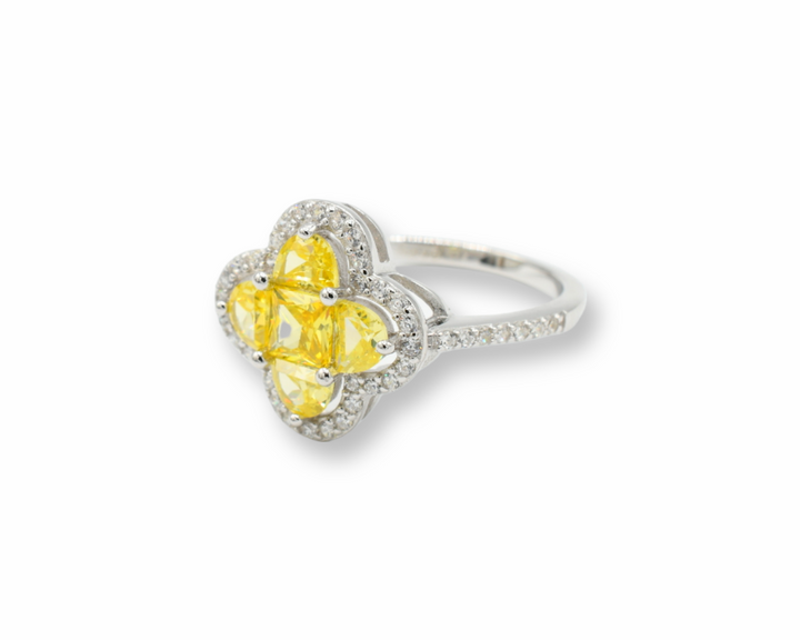 Yellow Clover Ring / Anillo ( Plata )