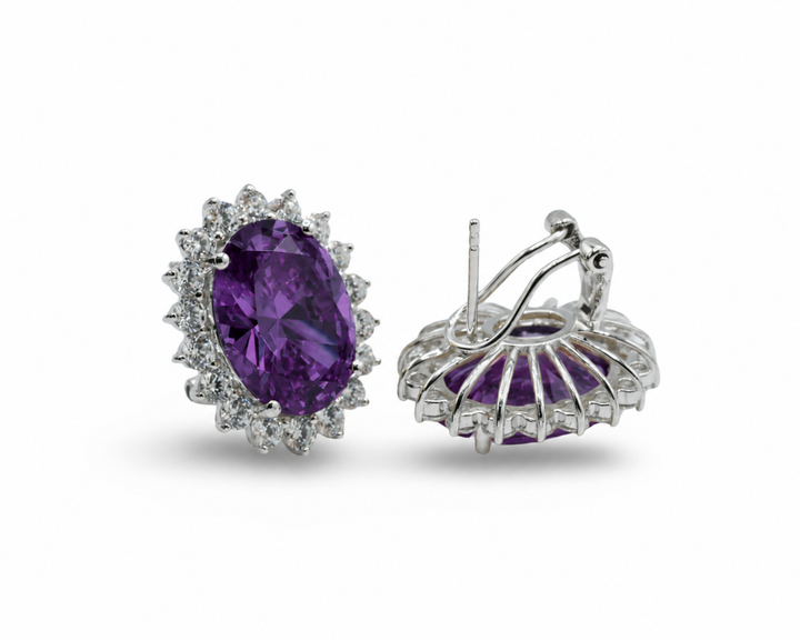 Princess Amethyst Earrings 925