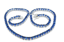Load image into Gallery viewer, Sapphire Tennis Choker Plata 925