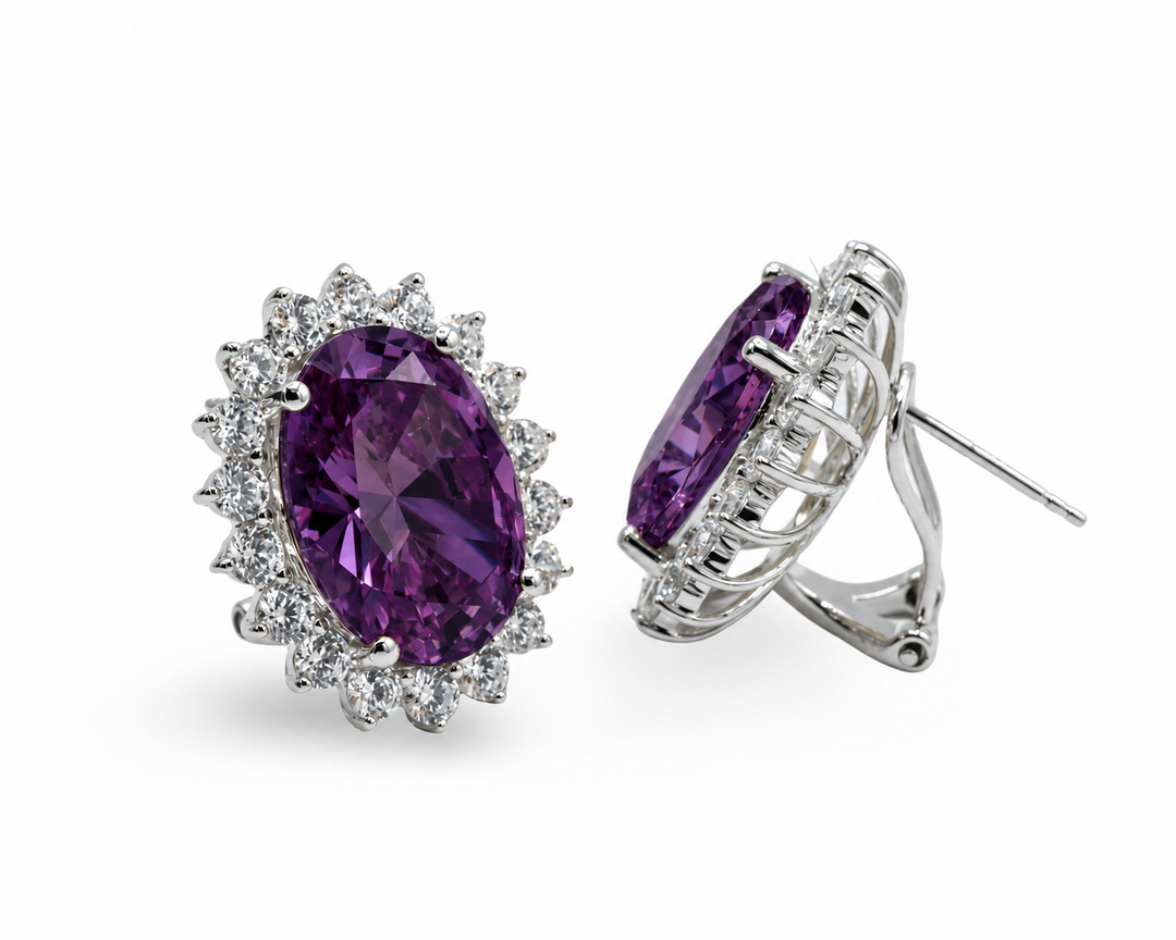 Princess Amethyst Earrings 925