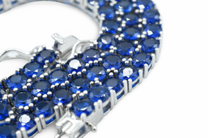 Sapphire Tennis Choker Plata 925