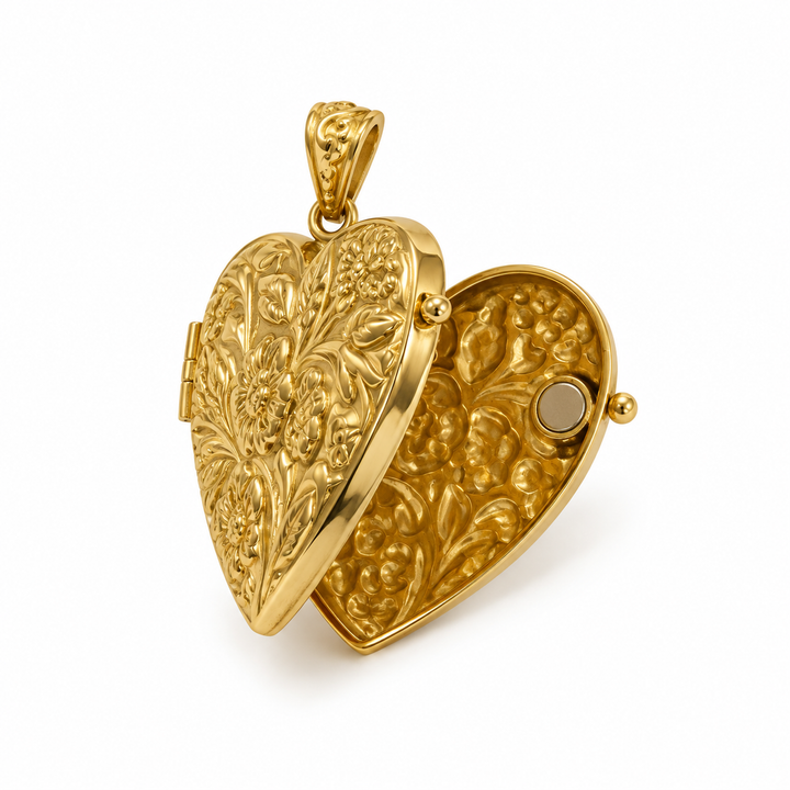Open Heart Reliquary Pendant