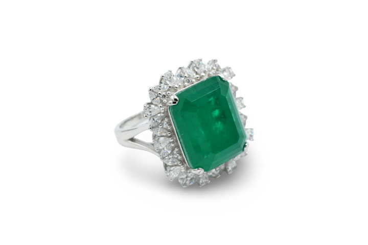 Mega Opaque Green Ring / Anillo Plata 925