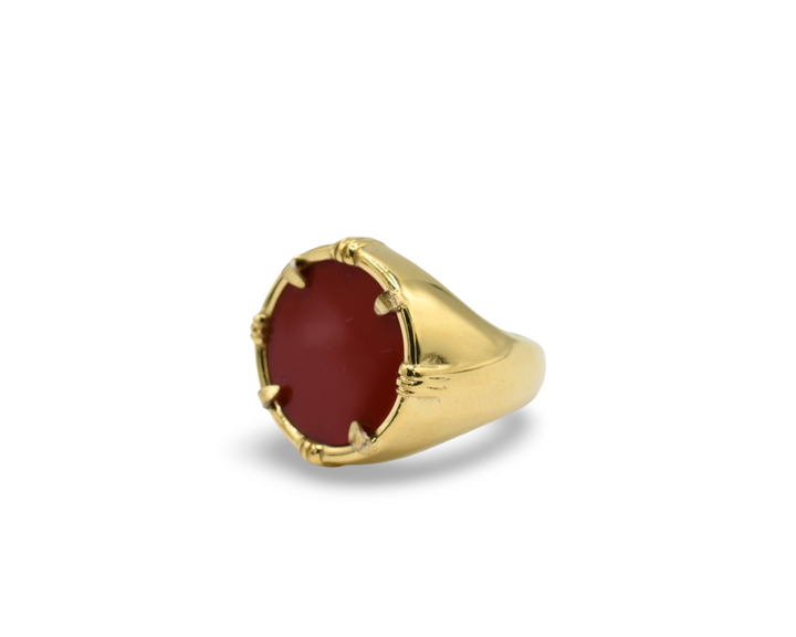Burgundy Medallion Ring