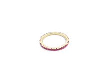 Load image into Gallery viewer, Eternal Fuchsia Band Ring / Anillo 10K