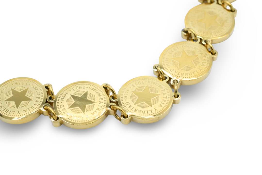 Mini Cuban Coin Bracelet