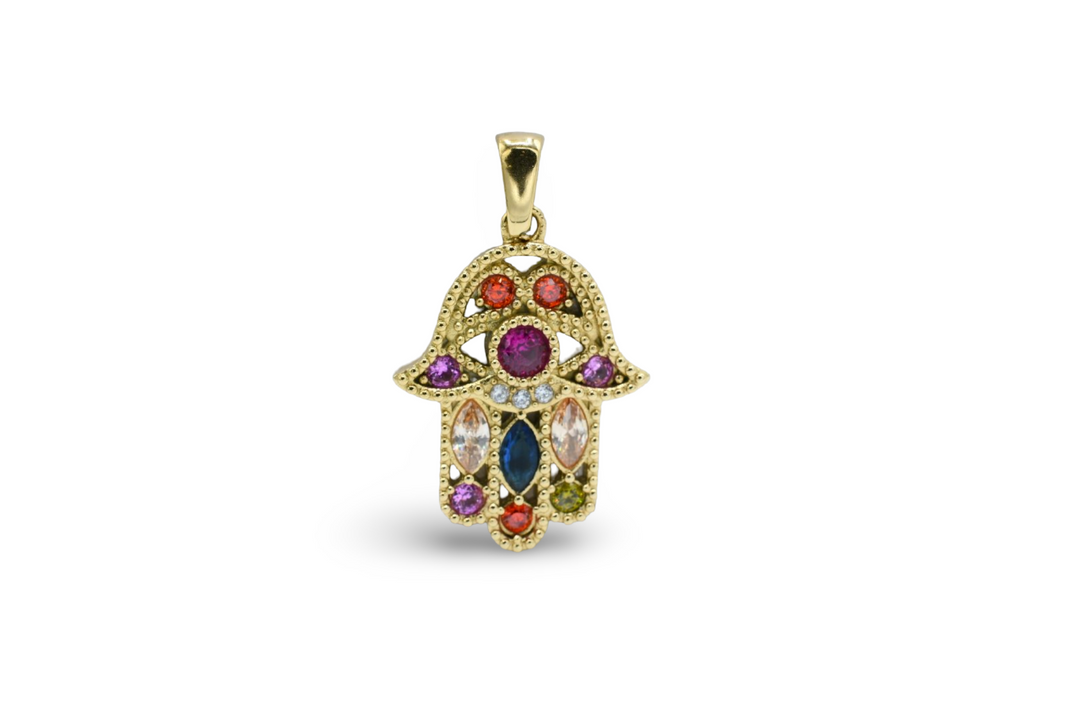 Colorful Hamsa Necklace