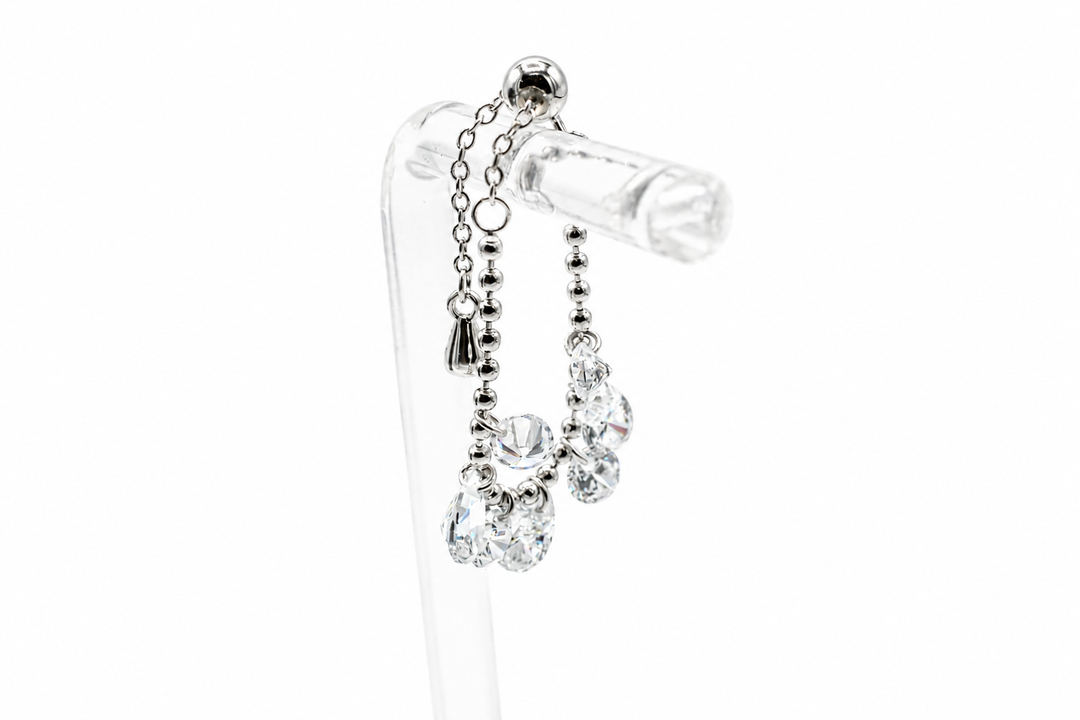 Silver Adjustable Dangling Ring 925