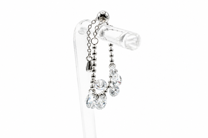 Silver Adjustable Dangling Ring 925