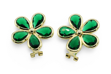 Load image into Gallery viewer, Esmeralda Flower Earrings