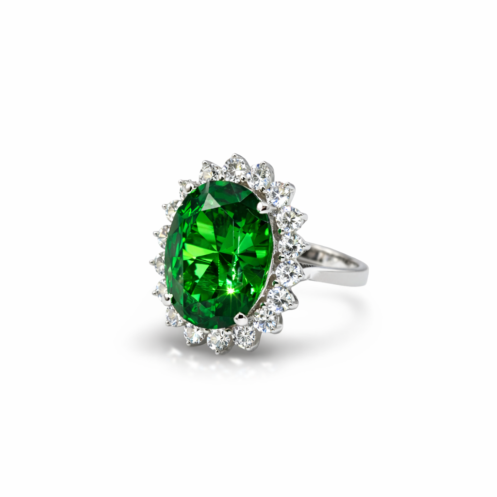 Princess Green Ring 925
