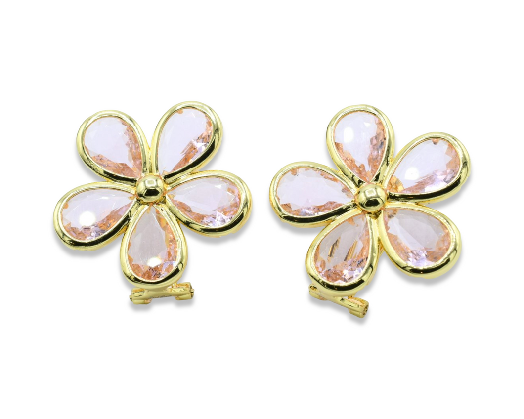 Pink Flower Earrings