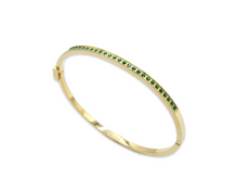 Load image into Gallery viewer, Skinny Steel Green Bangle